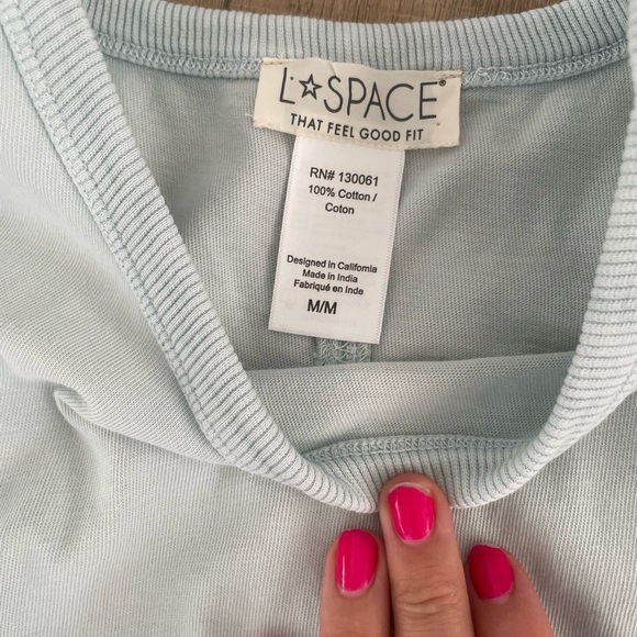 L*SPACE Seaview Mini Dress - Sky Blue |sz Medium | Sleeveless Beach Coverup - Picture 8 of 12